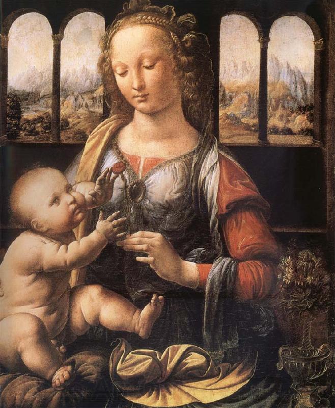 LEONARDO da Vinci Madonna with the carnation France oil painting art
